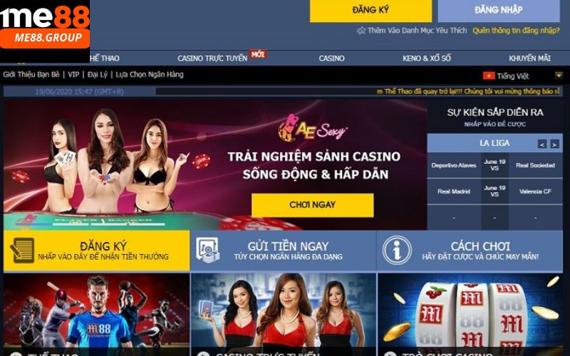 Sảnh casino me88 với nhiều hình thức chơi hấp dẫn đổi thưởng cao